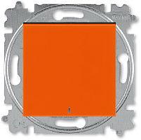 Выключатель с подсветкой без рамки ABB EPJ Levit 1-кл. оранжевый/дымчатый чёрный картинка